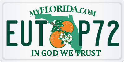FL license plate EUTP72