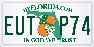 FL license plate EUTP74