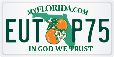 FL license plate EUTP75