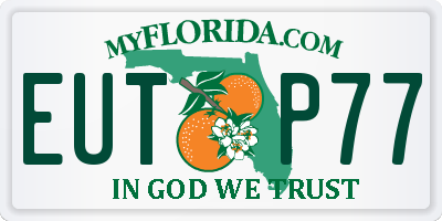 FL license plate EUTP77