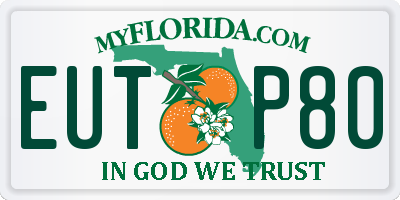 FL license plate EUTP80