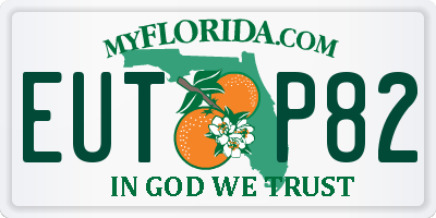 FL license plate EUTP82