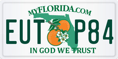 FL license plate EUTP84