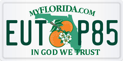 FL license plate EUTP85