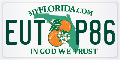 FL license plate EUTP86