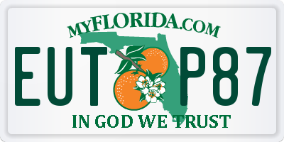 FL license plate EUTP87