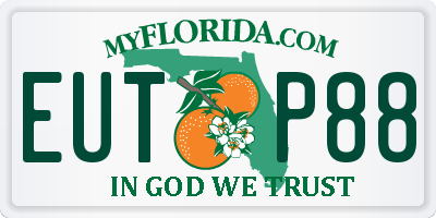 FL license plate EUTP88