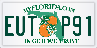 FL license plate EUTP91