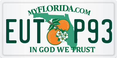 FL license plate EUTP93