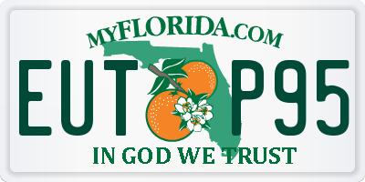 FL license plate EUTP95