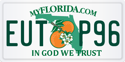 FL license plate EUTP96