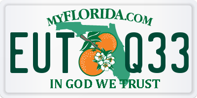 FL license plate EUTQ33