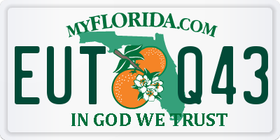 FL license plate EUTQ43