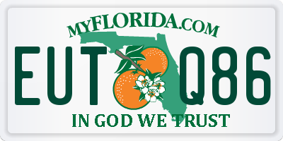 FL license plate EUTQ86