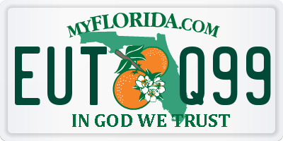 FL license plate EUTQ99