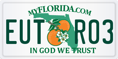 FL license plate EUTR03
