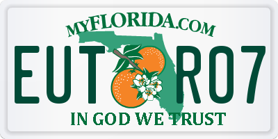FL license plate EUTR07