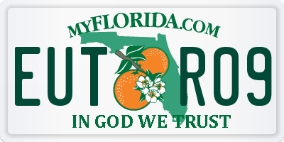 FL license plate EUTR09