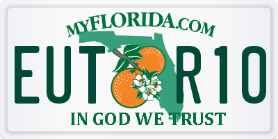 FL license plate EUTR10
