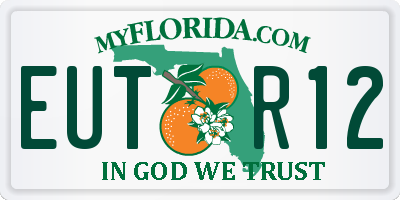 FL license plate EUTR12