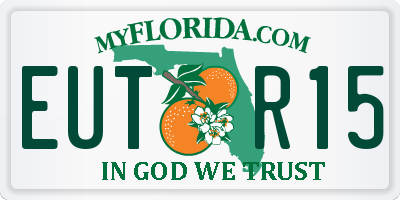 FL license plate EUTR15