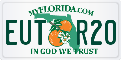 FL license plate EUTR20
