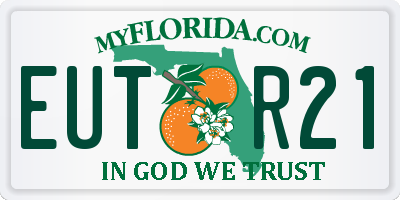 FL license plate EUTR21