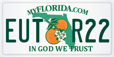 FL license plate EUTR22