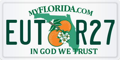 FL license plate EUTR27