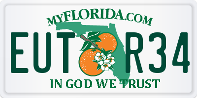 FL license plate EUTR34