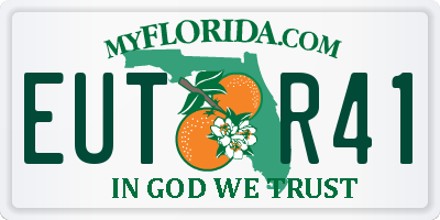 FL license plate EUTR41
