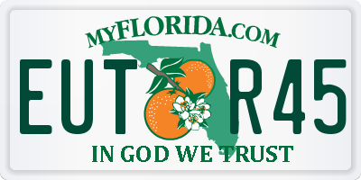FL license plate EUTR45