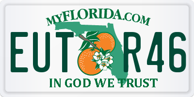 FL license plate EUTR46