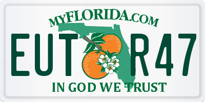FL license plate EUTR47