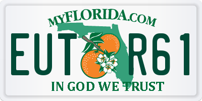 FL license plate EUTR61