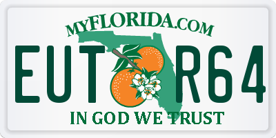 FL license plate EUTR64