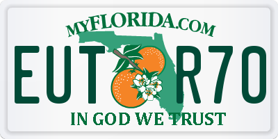 FL license plate EUTR70