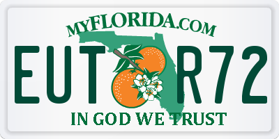 FL license plate EUTR72