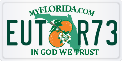 FL license plate EUTR73