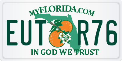 FL license plate EUTR76