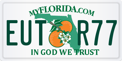 FL license plate EUTR77