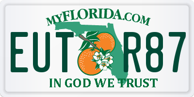 FL license plate EUTR87
