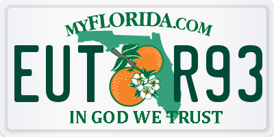 FL license plate EUTR93