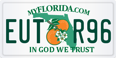FL license plate EUTR96