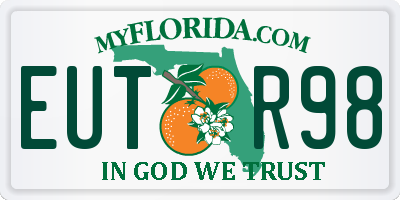 FL license plate EUTR98