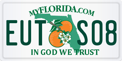 FL license plate EUTS08