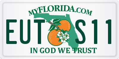 FL license plate EUTS11