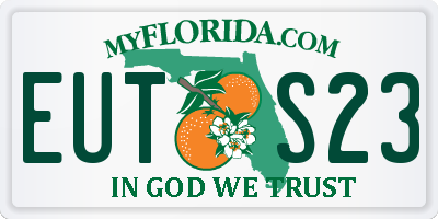FL license plate EUTS23