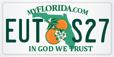 FL license plate EUTS27