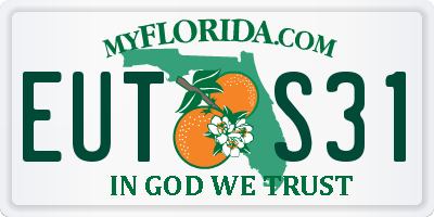 FL license plate EUTS31